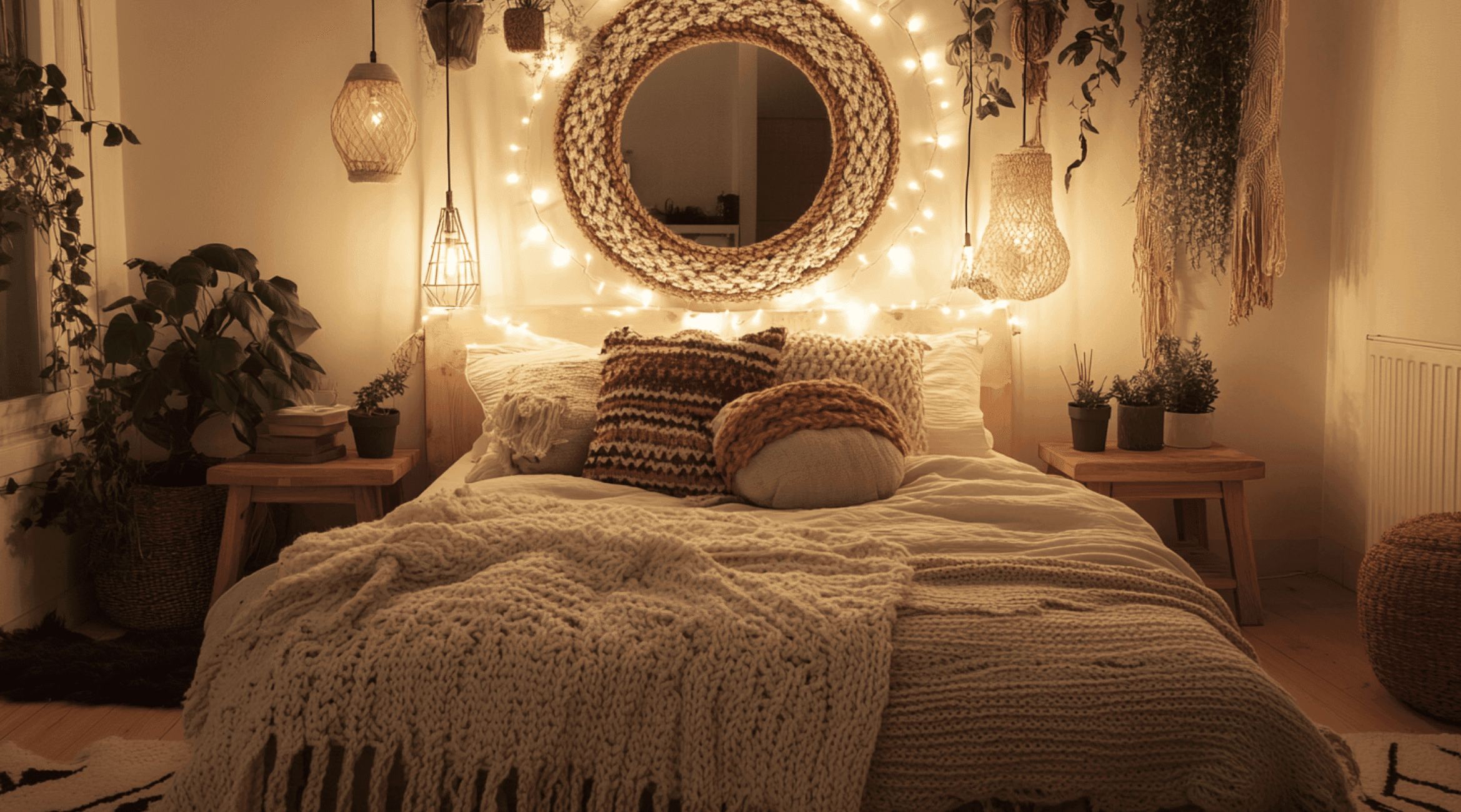 Cozy_String_Light_Bedroom