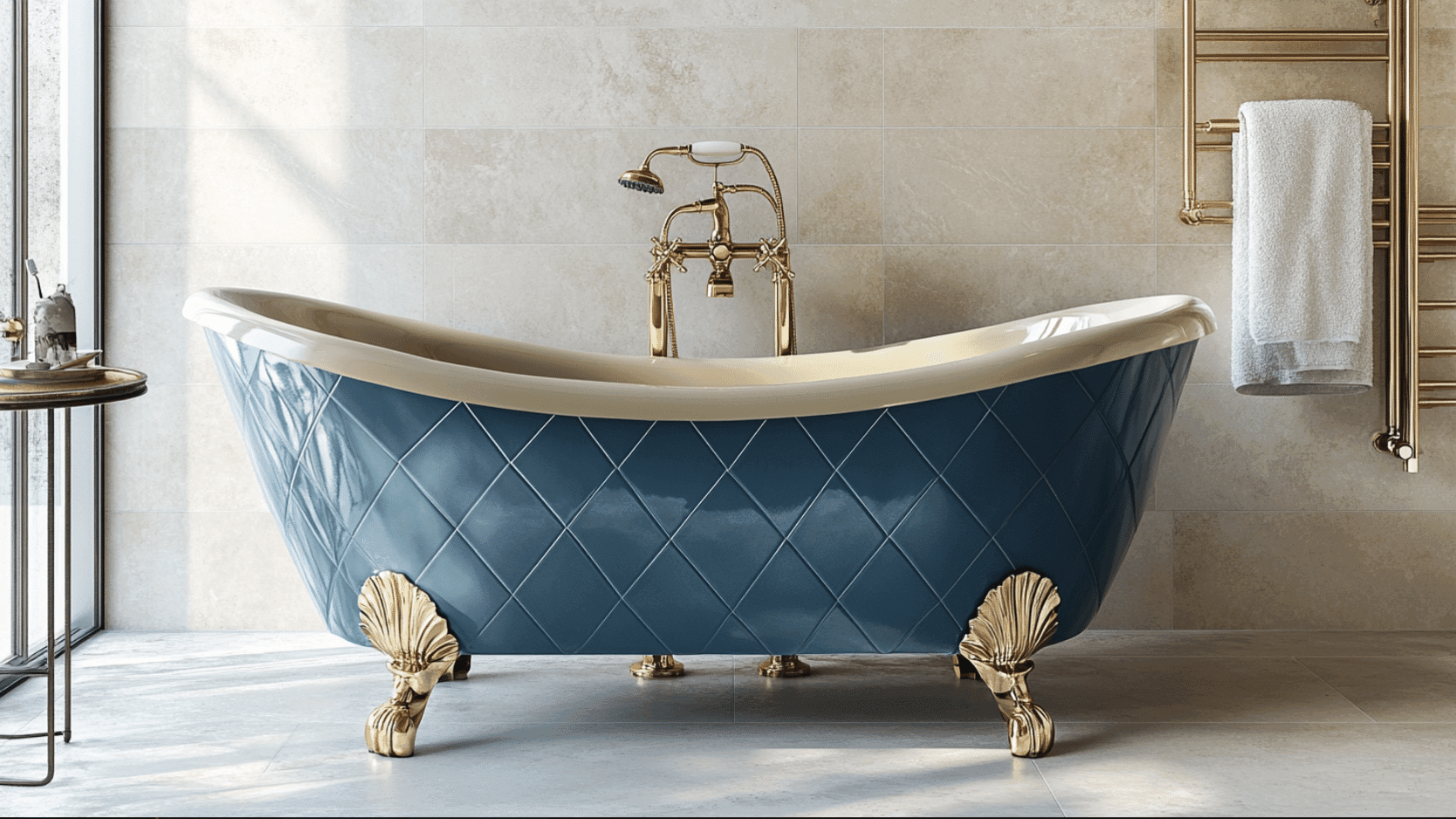Retro_Blue_Bathtub_with_Brass_Fixtures