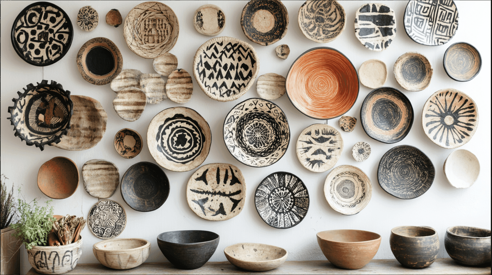 Vintage_Tribal_Pottery_Wall_Collage