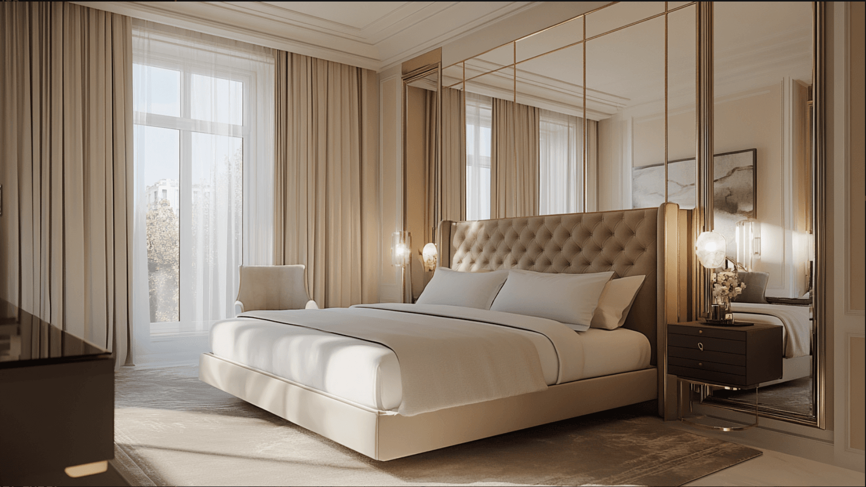 Mirrored_Frame_Bed