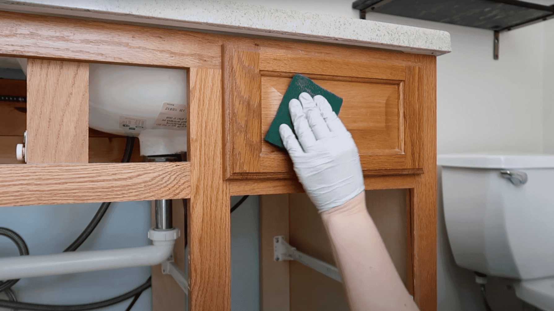 Step_2_Clean_and_De-gloss_the_Cabinets