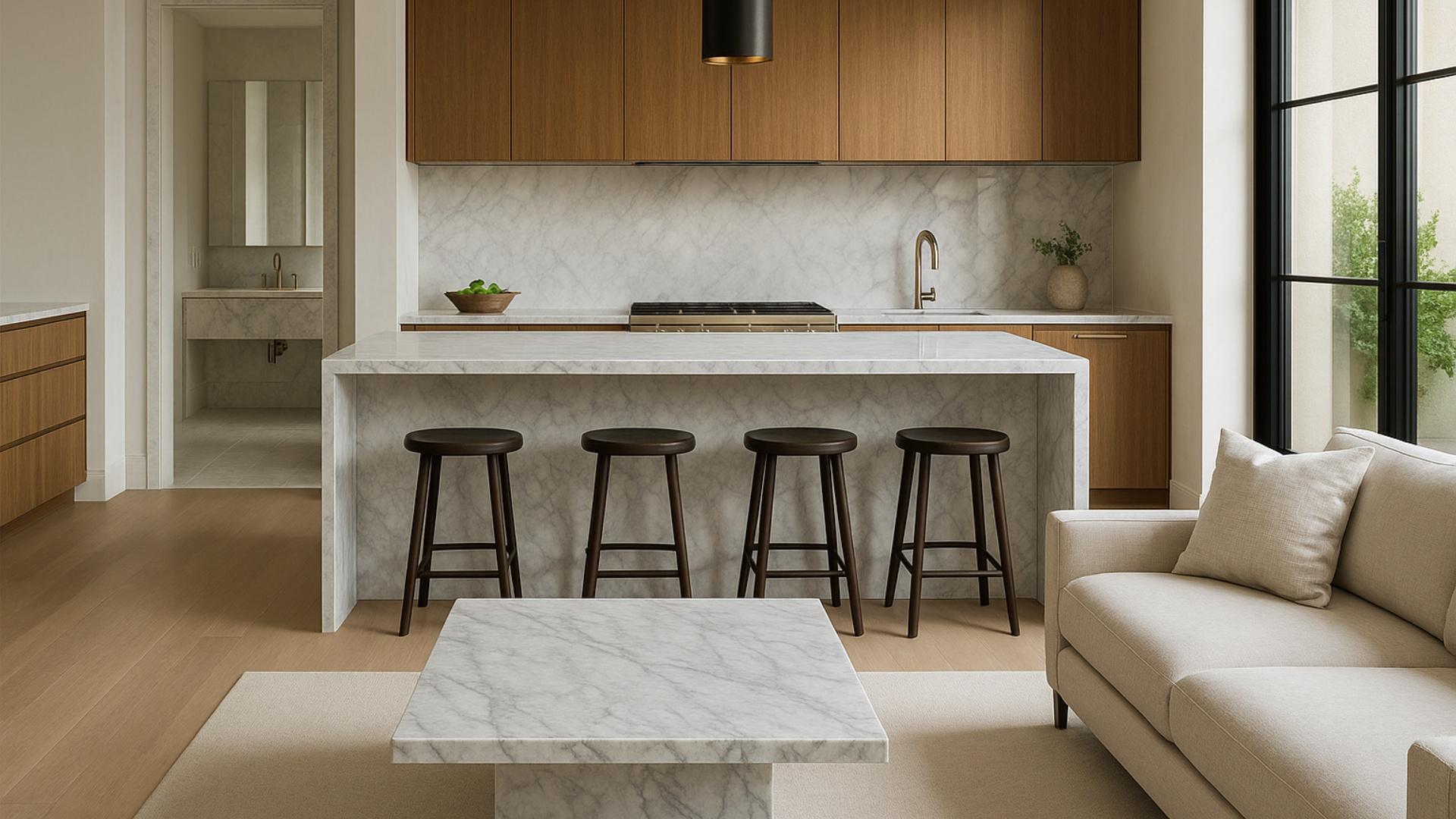 Can_You_Mix_Honed_and_Polished_Marble_in_the_Same_Space